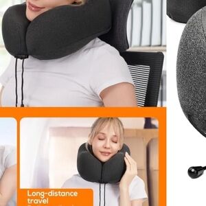 NWOT Ergonomic Black Travel Neck Pillow